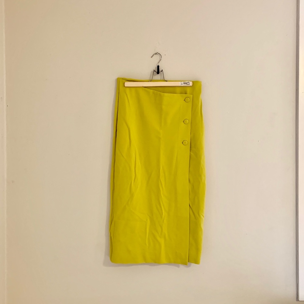 Aritzia Babaton Long Pencil Wrap Button Skirt